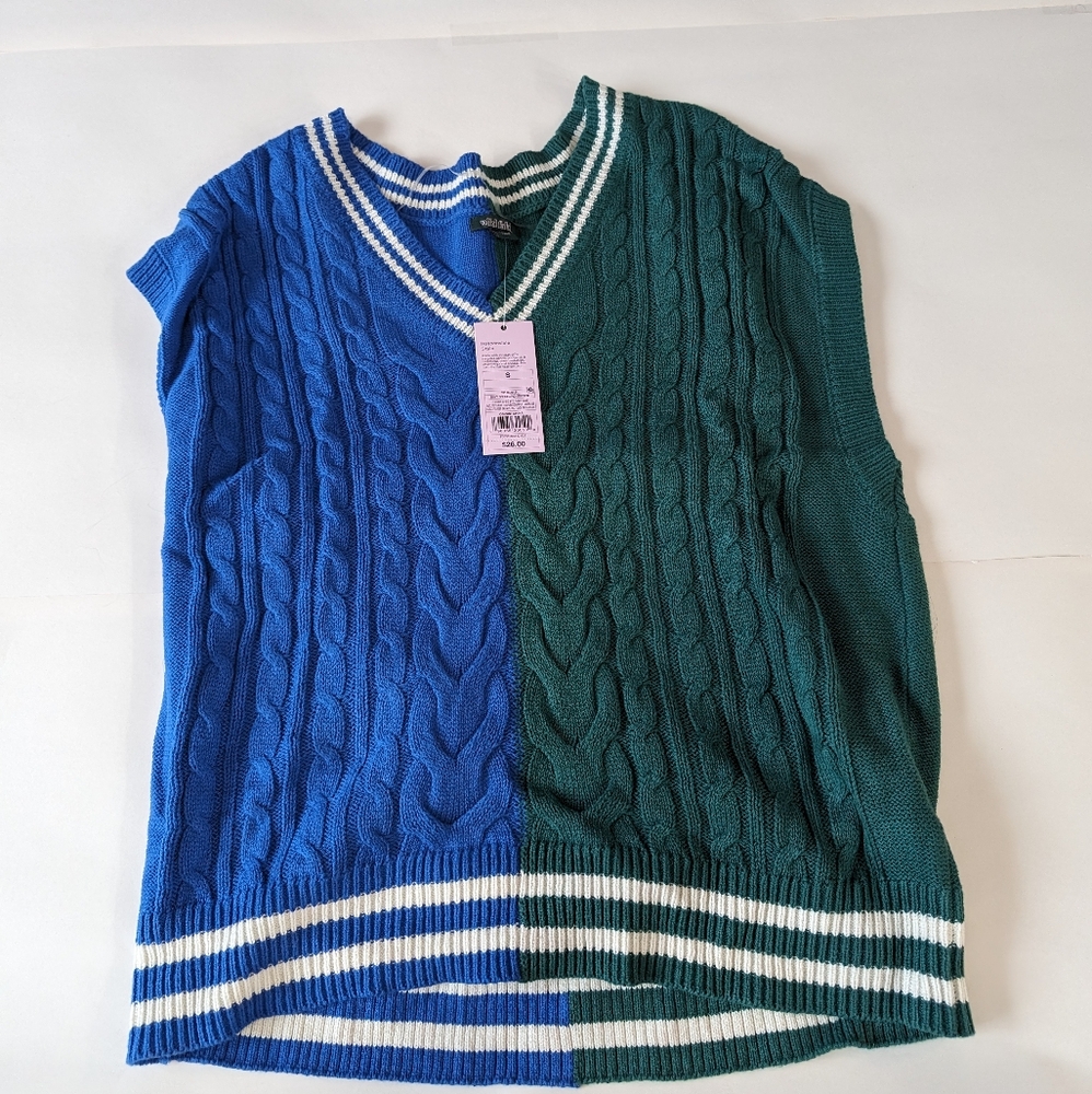 Color block oversized vest